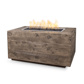 The Outdoor Plus Catalina 72" Oak Wood Grain Linear Fire Pit with Match Lit Ignition, Natural Gas (OPT-CTL72-OAK-NG)